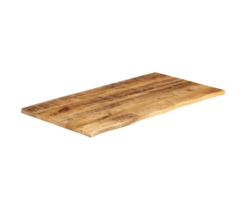 Tablero de mesa borde natural madera maciza mango 100x60x3,8 cm