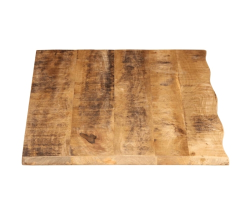 Tablero de mesa borde natural madera maciza mango 100x60x3,8 cm