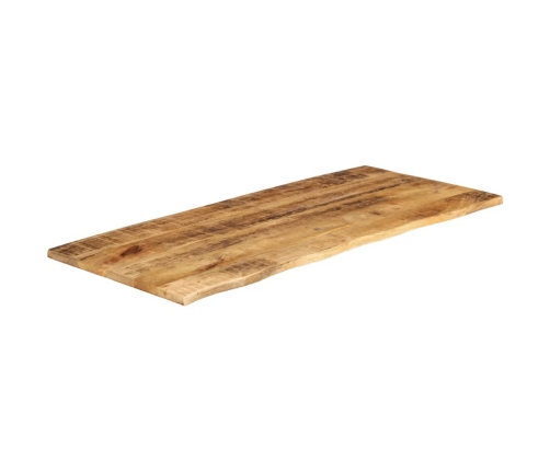 Tablero de mesa borde natural madera maciza mango 140x60x3,8 cm