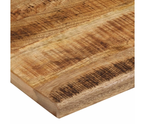 Tablero de mesa borde natural madera maciza mango 90x80x3,8 cm