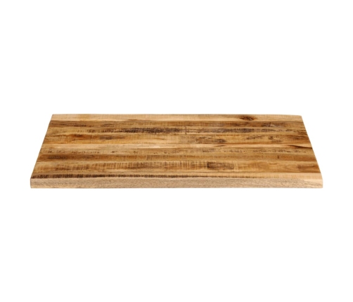 Tablero de mesa borde natural madera maciza mango 100x80x3,8 cm