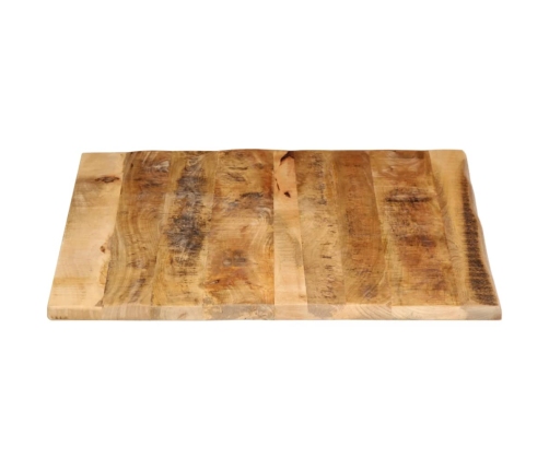 Tablero de mesa borde natural madera maciza mango 100x80x3,8 cm