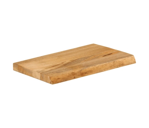 Tablero de mesa borde natural madera maciza mango 40x20x2,5 cm