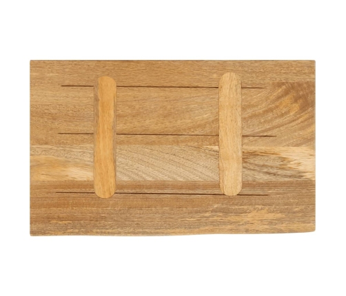 Tablero de mesa borde natural madera maciza mango 40x20x2,5 cm