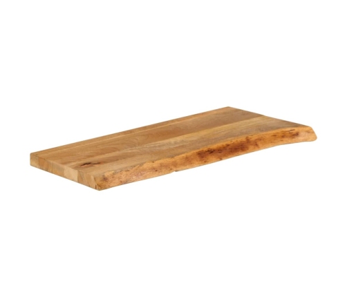 Tablero de mesa borde natural madera maciza mango 70x20x2,5 cm