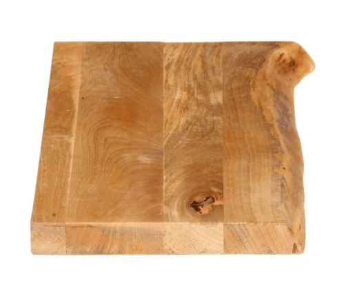 Tablero de mesa borde natural madera maciza mango 70x20x2,5 cm