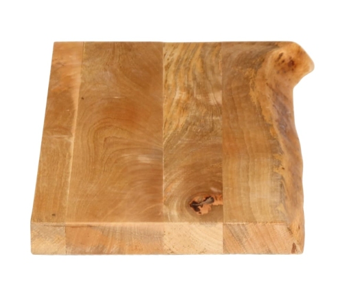 Tablero de mesa borde natural madera maciza mango 80x20x2,5 cm