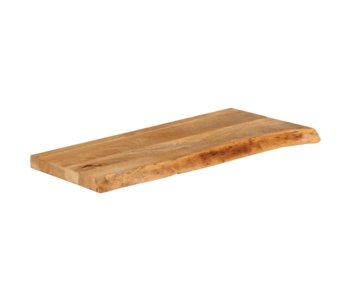 Tablero de mesa borde natural madera maciza mango 90x20x2,5 cm