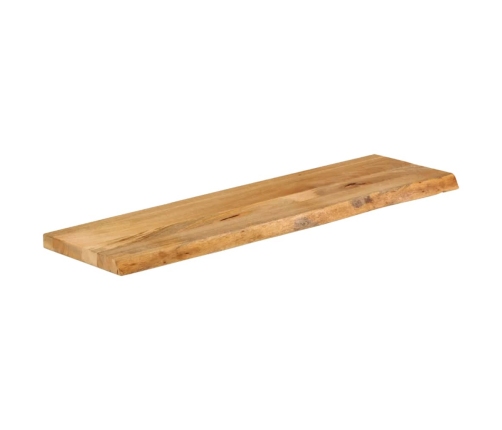 Tablero de mesa borde natural madera maciza mango 120x30x2,5 cm