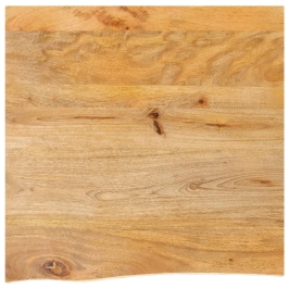 Tablero de mesa borde natural madera maciza mango 40x40x2,5 cm