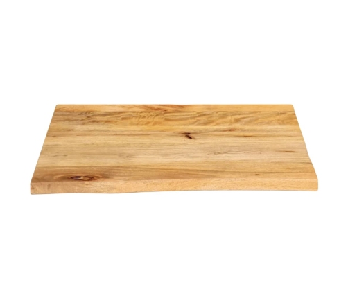 Tablero de mesa borde natural madera maciza mango 40x40x2,5 cm