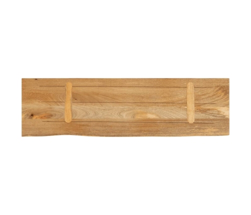 Tablero de mesa borde natural madera maciza mango 110x40x2,5 cm