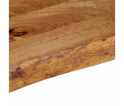 Tablero de mesa borde natural madera maciza mango 110x40x2,5 cm