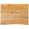 Tablero de mesa borde natural madera maciza mango 70x60x2,5 cm