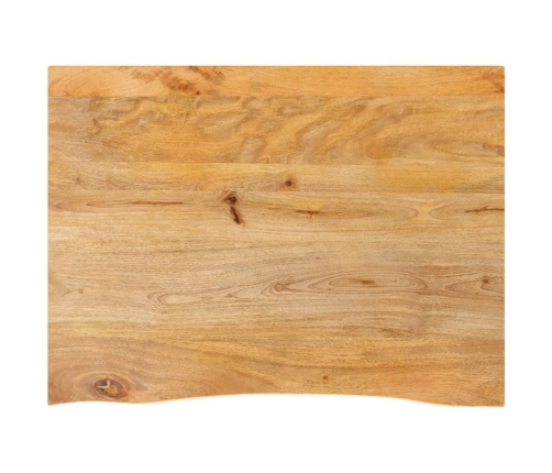 Tablero de mesa borde natural madera maciza mango 70x60x2,5 cm