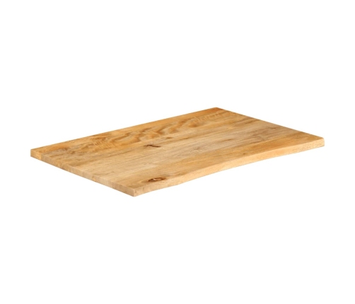 Tablero de mesa borde natural madera maciza mango 70x60x2,5 cm