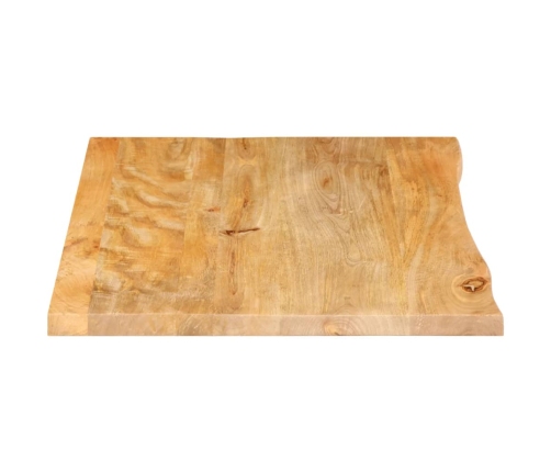 Tablero de mesa borde natural madera maciza mango 70x60x2,5 cm