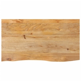 Tablero de mesa borde natural madera maciza mango 100x60x2,5 cm