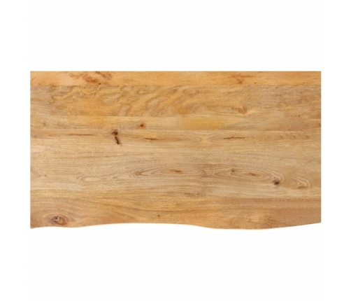 Tablero de mesa borde natural madera maciza mango 100x60x2,5 cm