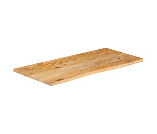 Tablero de mesa borde natural madera maciza mango 100x60x2,5 cm