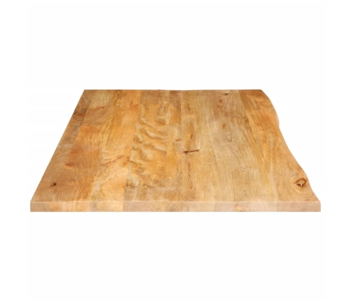 Tablero de mesa borde natural madera maciza mango 100x60x2,5 cm