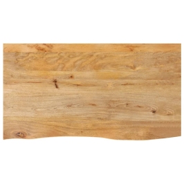 Tablero de mesa borde natural madera maciza mango 110x60x2,5 cm