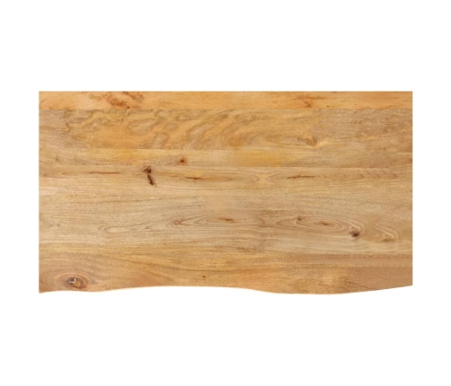 Tablero de mesa borde natural madera maciza mango 110x60x2,5 cm