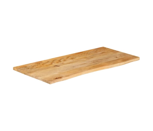 Tablero de mesa borde natural madera maciza mango 110x60x2,5 cm