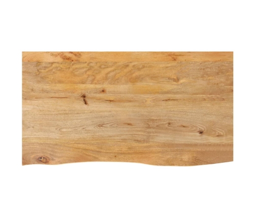 Tablero de mesa borde natural madera maciza mango 120x60x2,5 cm