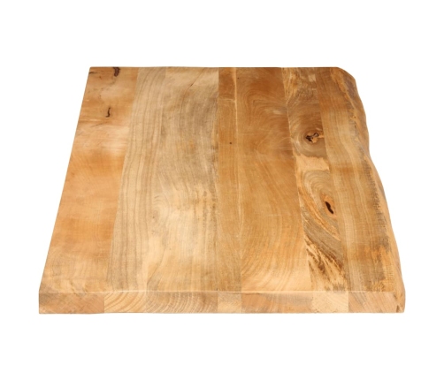 Tablero de mesa borde natural madera maciza mango 140x60x2,5 cm