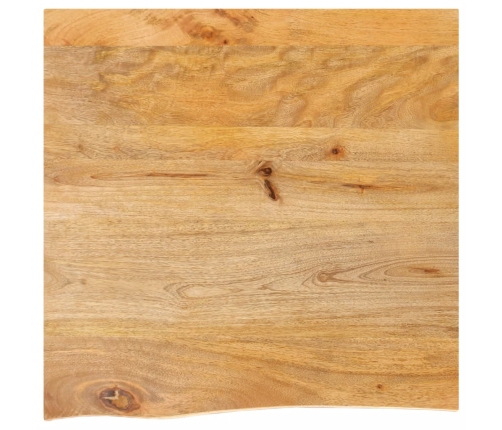 Tablero de mesa borde natural madera maciza mango 80x80x2,5 cm