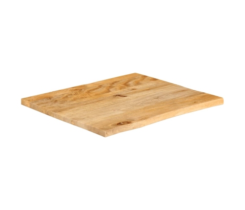 Tablero de mesa borde natural madera maciza mango 80x80x2,5 cm