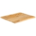 Tablero de mesa borde natural madera maciza mango 80x80x2,5 cm