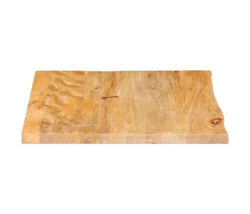 Tablero de mesa borde natural madera maciza mango 80x80x2,5 cm