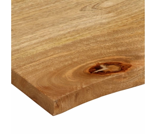 Tablero de mesa borde natural madera maciza mango 80x80x2,5 cm