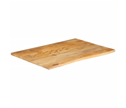 Tablero de mesa borde natural madera maciza mango 90x80x2,5 cm