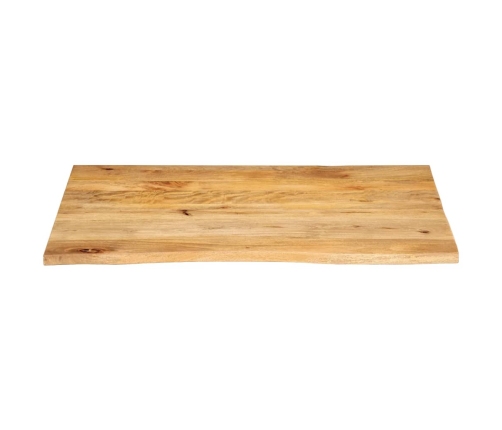 Tablero de mesa borde natural madera maciza mango 90x80x2,5 cm