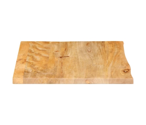 Tablero de mesa borde natural madera maciza mango 60x60x3,8 cm