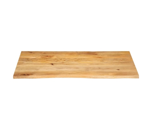 Tablero de mesa borde natural madera maciza mango 120x60x3,8 cm