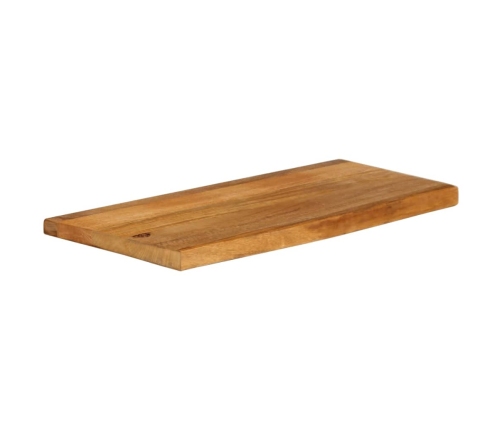 Tablero de mesa borde natural madera maciza mango 70x20x2,5 cm