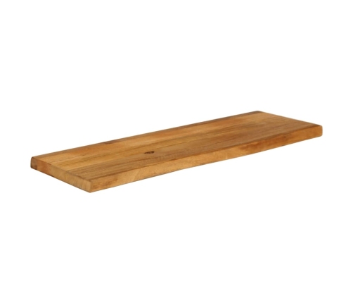 Tablero de mesa borde natural madera maciza mango 110x20x2,5 cm