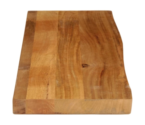 Tablero de mesa borde natural madera maciza mango 120x20x2,5 cm