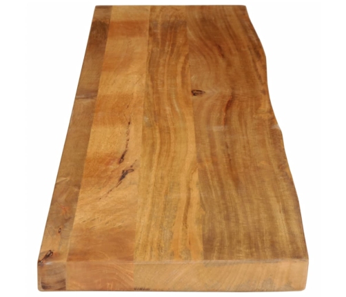 Tablero de mesa borde natural madera maciza mango 140x20x2,5 cm