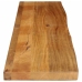 Tablero de mesa borde natural madera maciza mango 140x20x2,5 cm