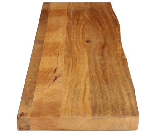 Tablero de mesa borde natural madera maciza mango 180x20x2,5 cm