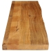 Tablero de mesa borde natural madera maciza mango 180x20x2,5 cm