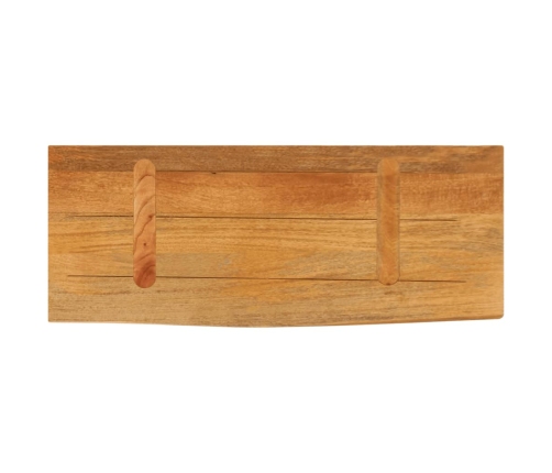 Tablero de mesa borde natural madera maciza mango 80x30x2,5 cm