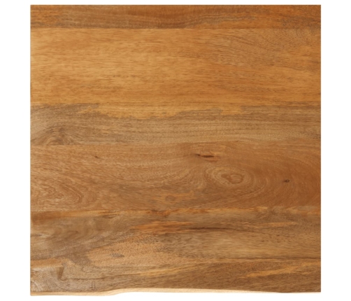 Tablero de mesa borde natural madera maciza mango 40x40x2,5 cm