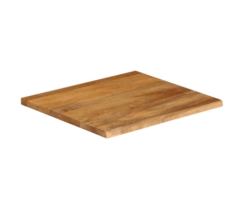 Tablero de mesa borde natural madera maciza mango 40x40x2,5 cm