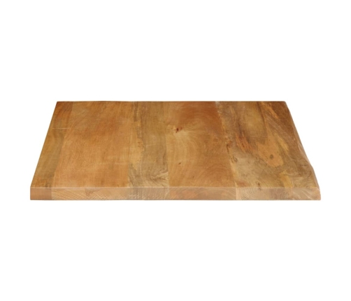 Tablero de mesa borde natural madera maciza mango 40x40x2,5 cm